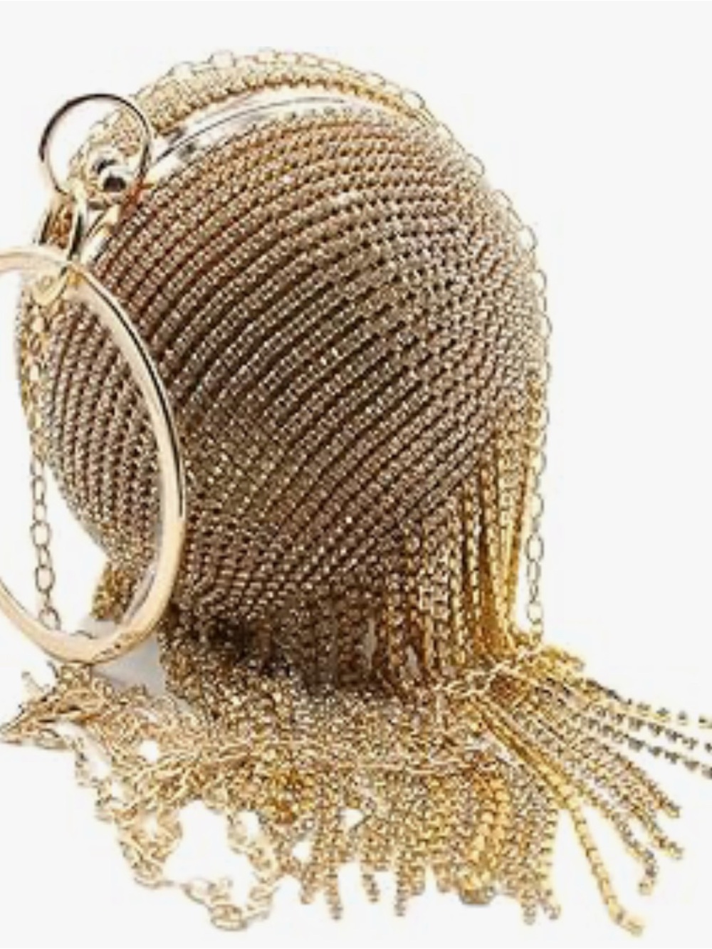 NWT Sparkling Bling Swarovski Crystal Rhinestone Round Ball Purse Tassels - Picture 7 of 14